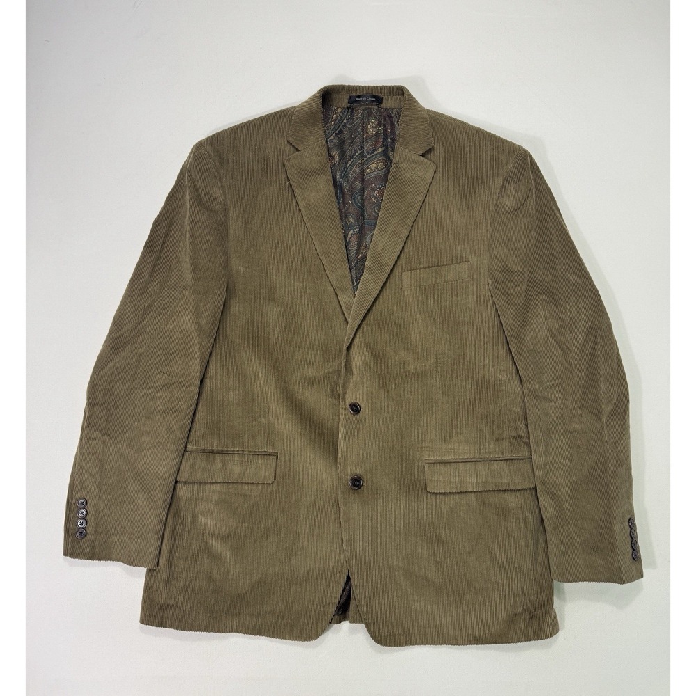 Lauren Ralph Lauren Sport Coat Men 46R Brown Corduroy Jacket Blazer Classic City